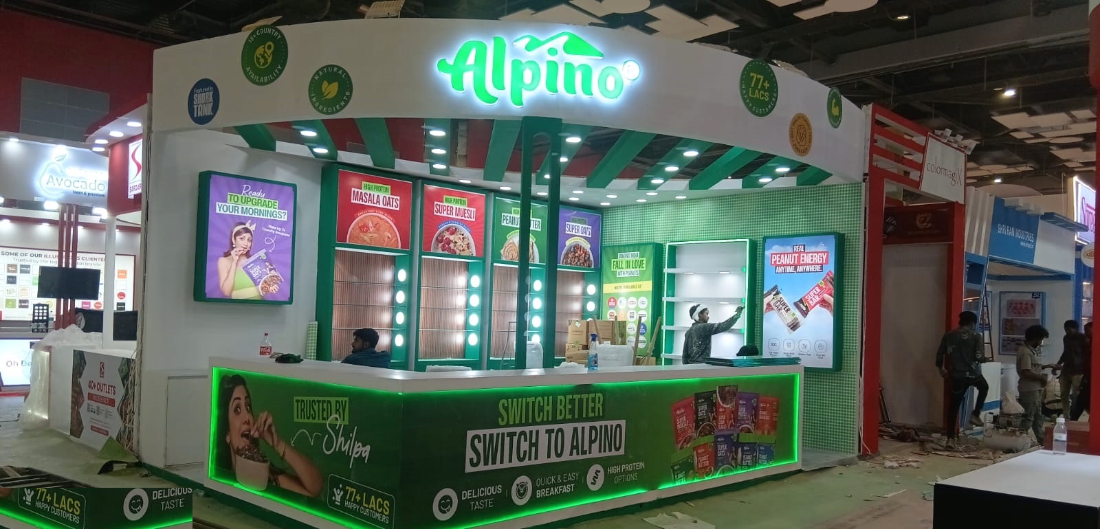 Alpino Health Foods Brand Exhibition Booth at Pragati Maidan