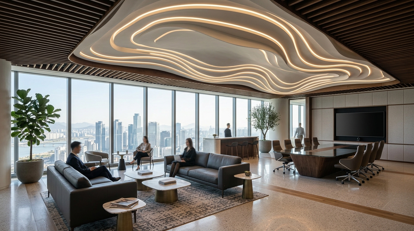 Corporate Experience Lounge & Fluid Ceiling Suite by RSON Design Studio