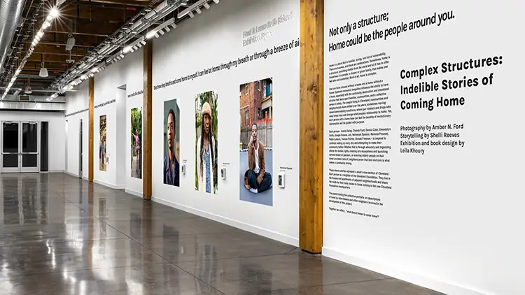 Sculptural Spatial Brand Installation with curved canopy