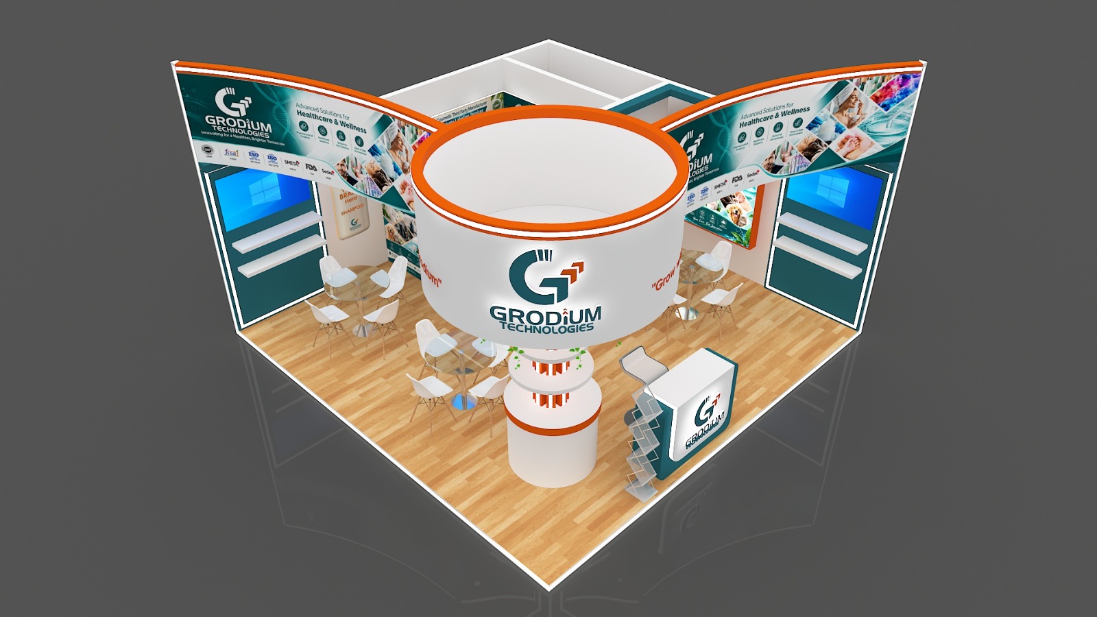 Grodium Technologies 3D Exhibition Stall