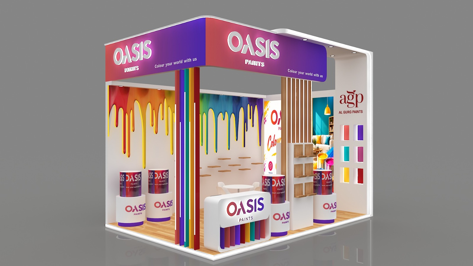 Oasis Paints 3D Exhibition Stall Design