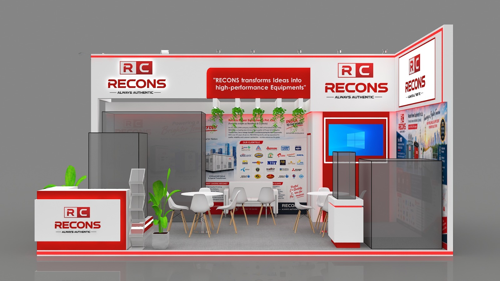 Recons Power Equipments 3D Exhibition Stall